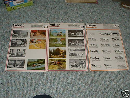 Preiser HO wagons, carts other items 1970s Lot 12  