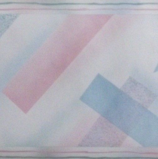 Artistic Wallpaper Border 1980s Watercolor Funky Diner  