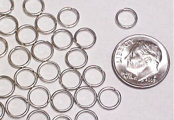 Two Sterling 7mm Split Rings Great for jewelry clasps  